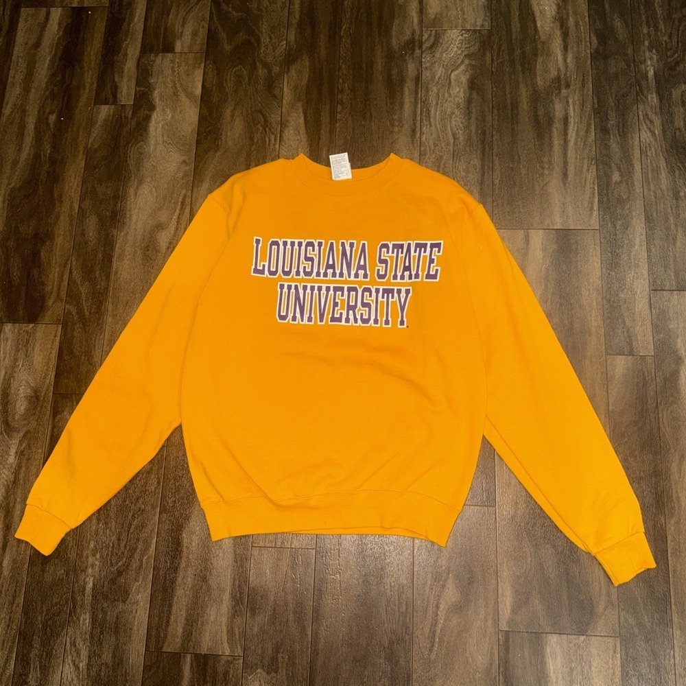 Champion‎ Louisiana State University Fleece Pullover Sweatshirt Men's Size S